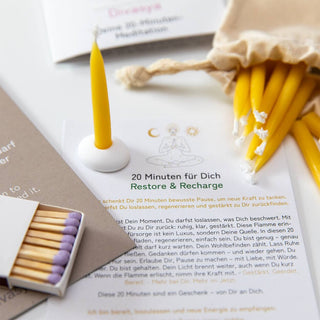 20 Minuten Kerzen Set Affirmationen Achtsamkeit Geschenk