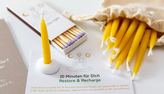 20 Minuten Kerzen Set Affirmationen Achtsamkeit Geschenk