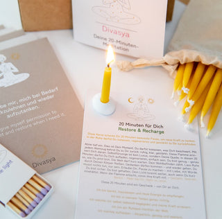 20 Minuten Kerzen Set Affirmationen Achtsamkeit Geschenk
