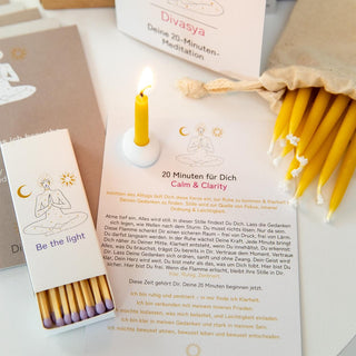 20 Minuten Kerzen Set Affirmationen Achtsamkeit Geschenk