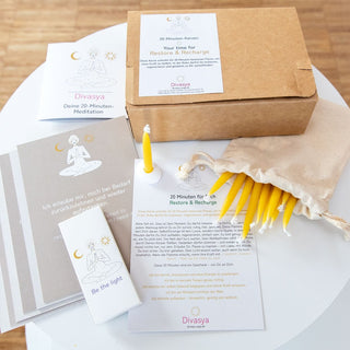 20 Minuten Kerzen Set Affirmationen Achtsamkeit Geschenk