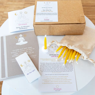 20 Minuten Kerzen Set Affirmationen Achtsamkeit Geschenk