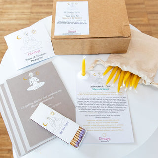 20 Minuten Kerzen Set Affirmationen Achtsamkeit Geschenk