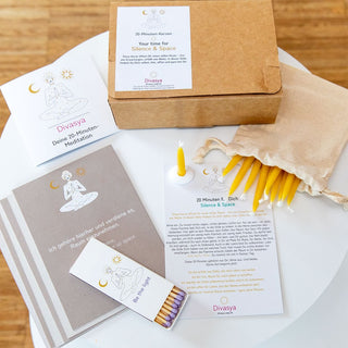 20 Minuten Kerzen Set Affirmationen Achtsamkeit Geschenk