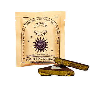 7 Chakren Geschenkbox 7 Schokoladentäfelchen Toasted Coconut