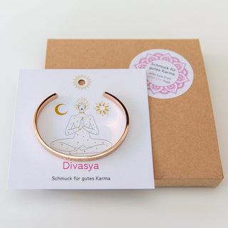 Armreif mit Gravur Cosmic Soul Mantra rosé gold