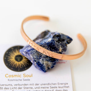 Armreif mit Gravur Cosmic Soul Mantra rosé gold
