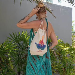 Jutebeutel Rucksack aus Bio Baumwolle