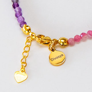Chakra Armband mit vergoldeten Details