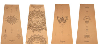 Yogamatten aus Kork mit Mandala