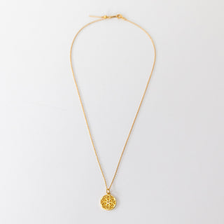 Gold Halskette mit Yoga Anhänger Mandala