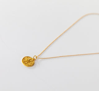 Gold Halskette mit Yoga Anhänger Mandala