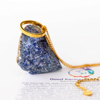 Kette mit Ring vergoldet mit Gravur Yoga Schmuck