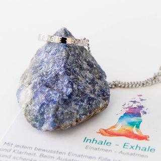 Kette mit Ring Gravur Edelstahl Yoga Schmuck spirituell
