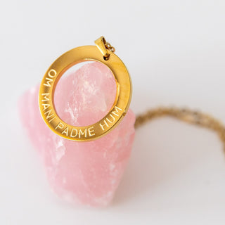Mantra Halskette Gold Om Mani Padme Hum Buddha