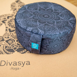 Meditationskissen schwarz rund Yoga Kissen