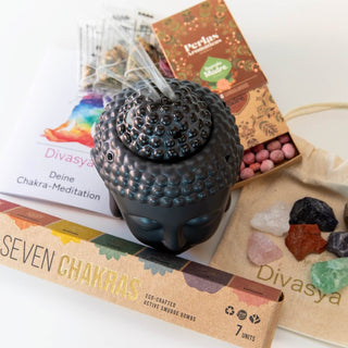 Spirituelle Geschenke Geschenkset Buddha Duftlampe Räucherschale