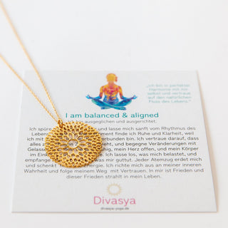 Spirituelle Kette Gold Blume des lebens