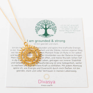 Spirituelle Kette Gold Yantra Wheel