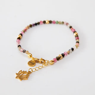 Turmalin Armband Yoga Armband mit Obsidian Rosenquarz Turmalin