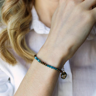 Yoga Armband Apatit Gold Lotus