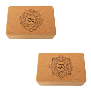 Yoga Block Kork OM 2er Set