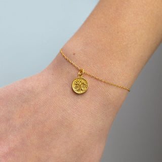Yoga Armband Gold Lebensbaum Anhänger