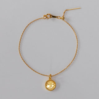 Yoga Armband Gold Lebensbaum Anhänger