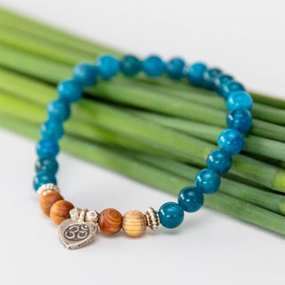 Yoga Armband Apatit sandelholz om zeichen Yoga Symbol