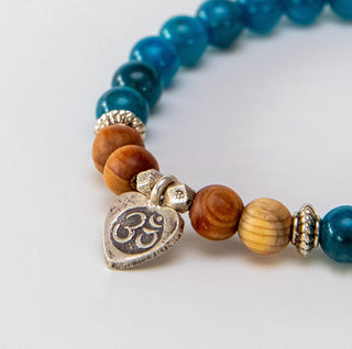 Yoga Armband Apatit sandelholz om zeichen Yoga Symbol