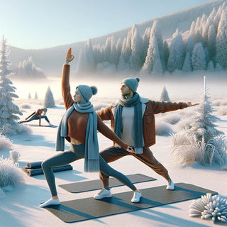 Yoga im Schnee Snowga Yoga Trend
