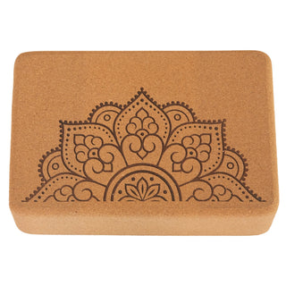 Yoga block aus Kork mit Mandala Muster