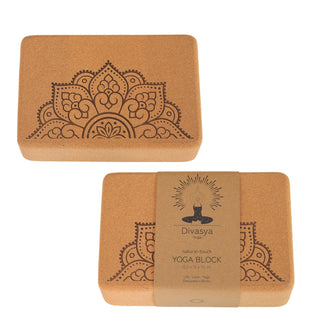 Divasya Yogablöcke aus Kork Mandala