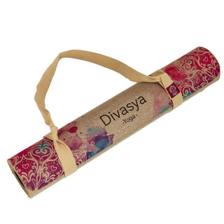 Jute Yogamatte aus Naturkautschuk indisch Ganesh Design