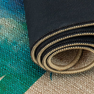 Jute Yogamatte aus Naturkautschuk indisch Ganesh Design