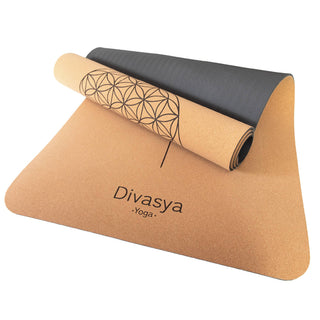 Kork Yogamatte leicht TPE dämpfend rutschfest