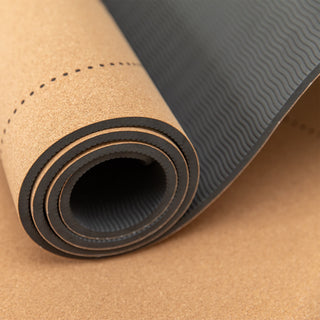 Kork Yogamatte leicht TPE dämpfend rutschfest