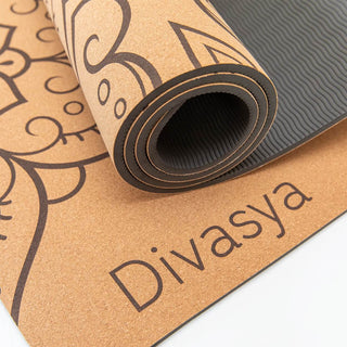 Kork Yogamatte leicht TPE dämpfend rutschfest