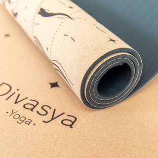 Kork Yogamatte leicht TPE dämpfend rutschfest