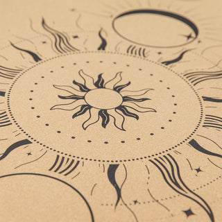 Kork Yogamatte leicht TPE dämpfend rutschfest cosmic soul