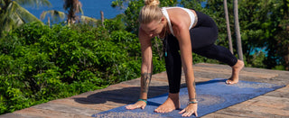 Yogamatte aus naturkautschuk und Mikrofaser mit Mandala Design