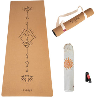 Kork Yogamatte mit Tragegurt