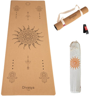 Yogamatten aus Kork im Starter Set mit 2 Yogablöcke Kork