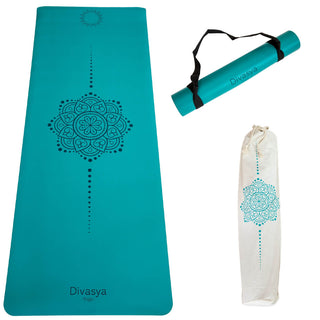 Yogamatte rutschfest Naturkautschuk mandala