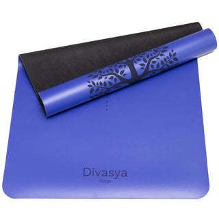 yogamatte rutschfest naturkautschuk blau Lebensbaum