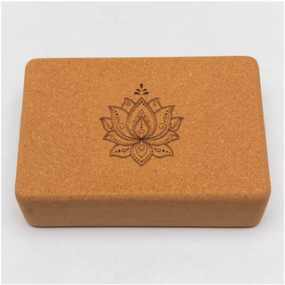 Yoga Block Kork Lotus Motiv