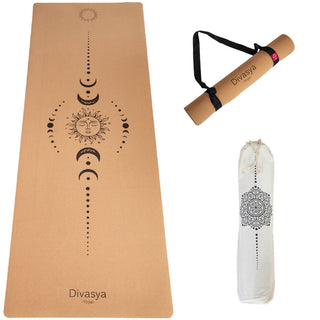 Yogamatte Kork mit Schutzhülle
