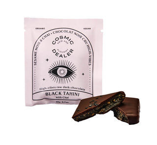 7 Chakren Geschenkbox 7 Schokoladentäfelchen Black Tahini Chai