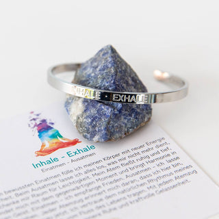 Armreif Inhale Exhale Gravur Mantra Schmuck yoga Schmuck