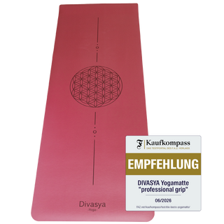 Non-slip yoga mat made of natural rubber with Japanese grip surface